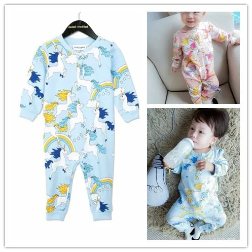 

2017 AUTUMN WINTER baby boy clothes baby girl clothes kids unicorn rompers baby rompers jumpsuits kikikids bobo choses vestidos