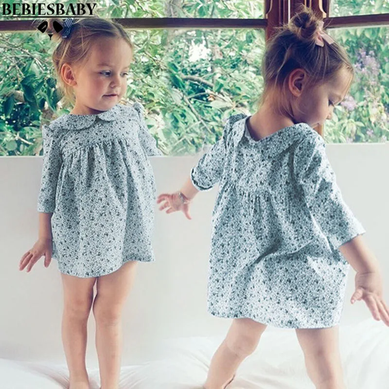 

INS Bbay Tollder Girl Autumn Dress HOT Floral Girl Clothings Princess Girl Lolita Sweet Kids Clothes Dress Floral
