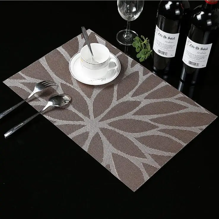 

Fyjafon 2/4/6pieces Table Mats Set Heat Protection Table Mat PVC Oilproof Waterproof Placemats Dining Table Mats Decor Placemat