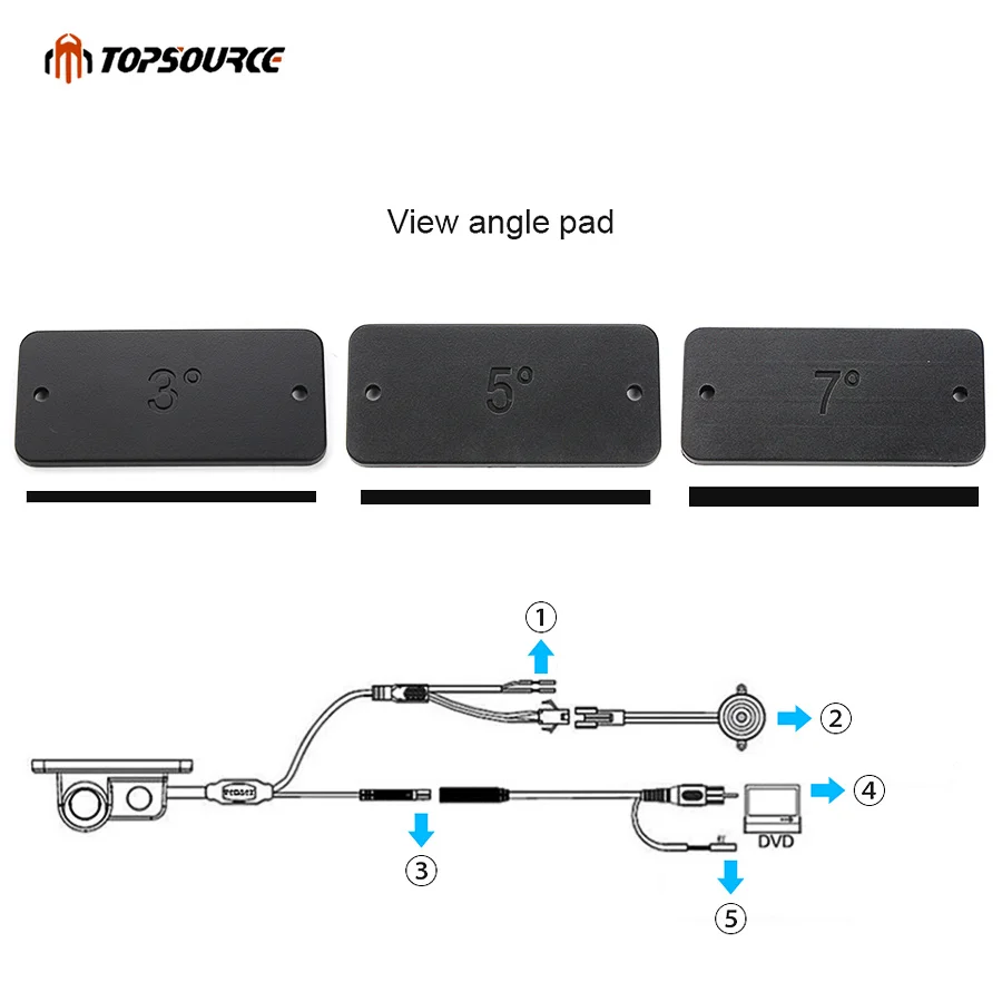 TOPSOURCE 2 в 1, парковочные датчики заднего вида, парковочная камера, Парктроник, универсальная, высокая четкость, ночное видение, реверсивный радар