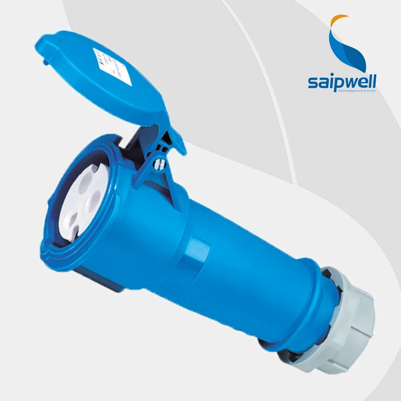 

Wholesale Saipwell industrial socket 3P 32A 230V IP44 EN / IEC 60309-2 waterproof female socket adaptor Industrial Coupler SP522