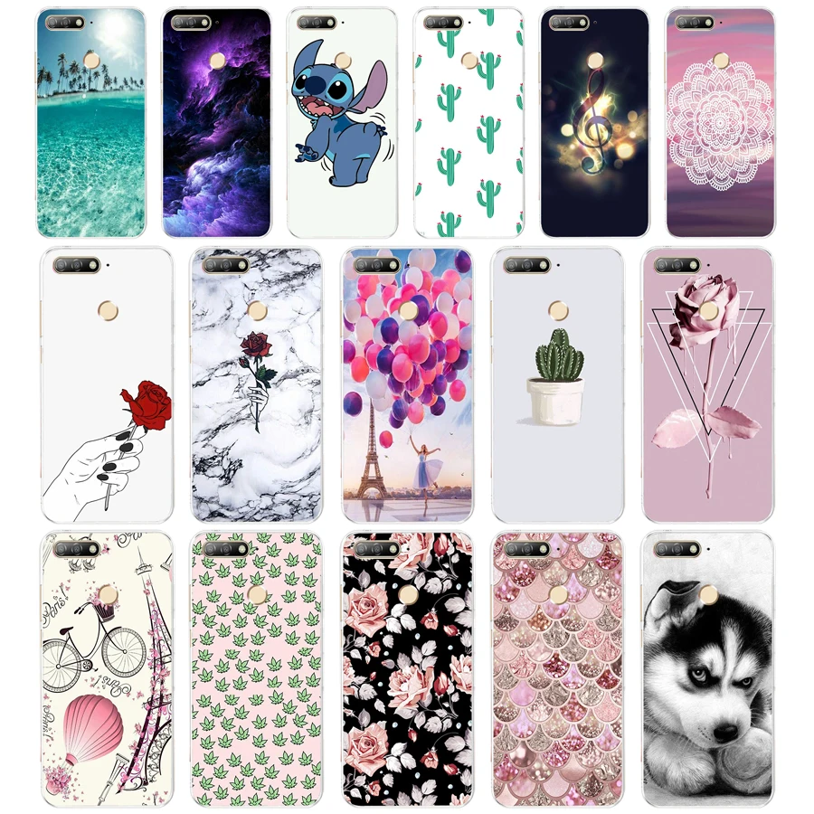

D Huawei y 6 prime 2018 Soft TPU Silicone Bumper Huawei y 6 prime 2018 Cases for Huawei y 6 prime 2018 Phone Case Back Cover