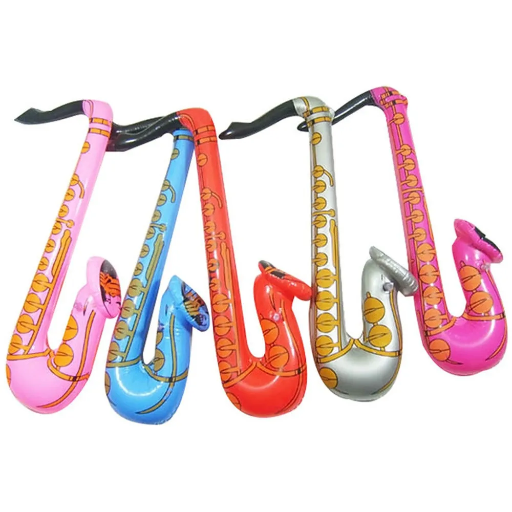 

1pc 70cm Funny Inflatable Random Color Blow Up Rock&Roll Saxophone Disco Holiday Party Music Toy Musical Instruments Toys Baby