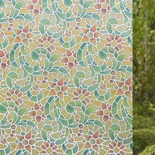 Цветная пленка на окно в стиле ретро, матовая наклейка на стекло, ПВХ, самоклеящаяся пленка, декоративные виниловые наклейки на окна