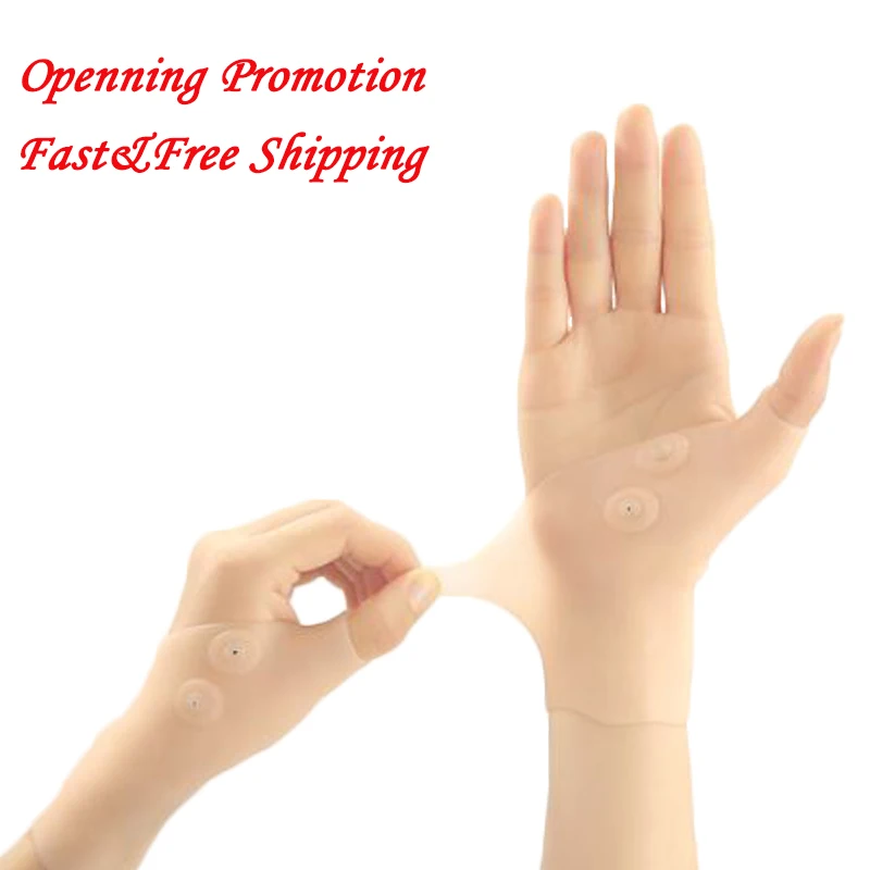 

1 Pair Silicone Magnetotherapy Silicone Gloves Wrist Band for Wrist Sprain Fixed Wrist Sheath Thumb Sleeve Mouse Hand Protection