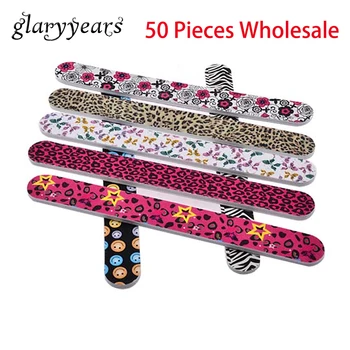 

50 Pieces Wholesale Nail Care File Sandpaper Pedicure Manicure Tips Tool Grit Buffing Durable Nail File Emery Board Professional