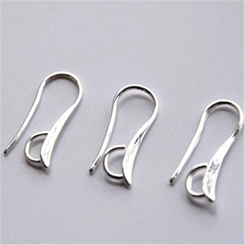 

Free 10PCS DIY Making 925 Sterling Silver Jewelry Findings Hook Earring Pinch Bail Ear Wires For Crystal Stones Beads FY-05