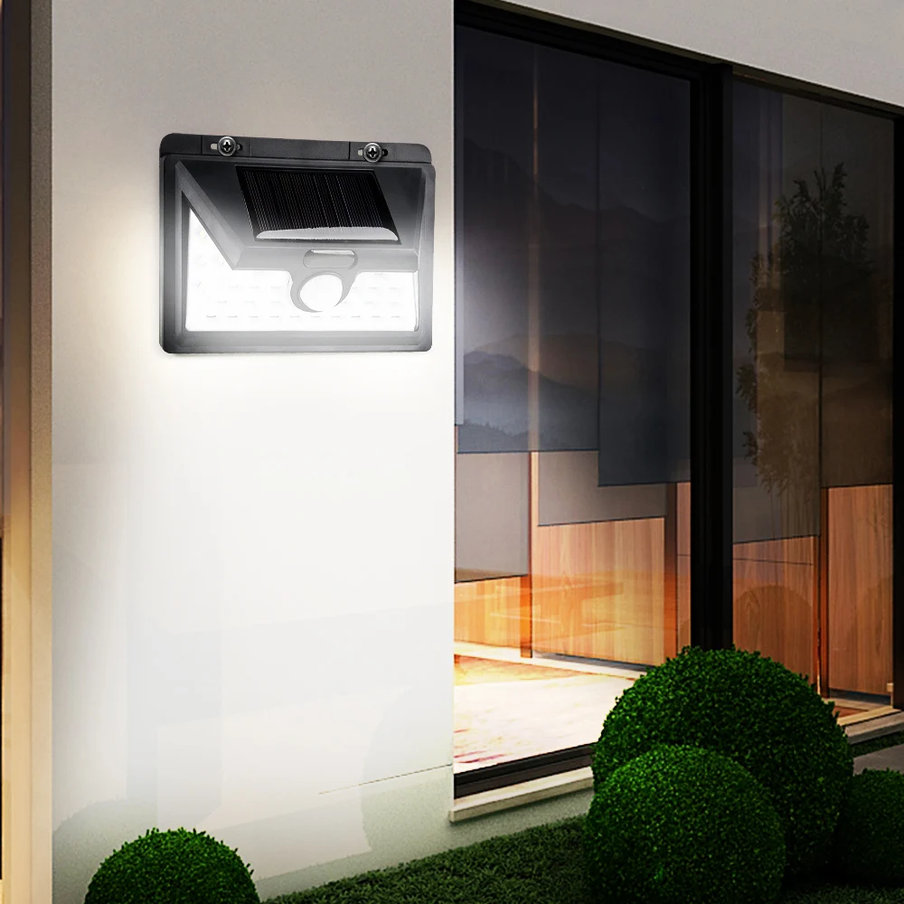 

IVYSHION 52 LED Corridor Fence Outdoor Garden Yard Lamps Solar Powered Light Motion Sensor Solar Wall Lamp Emergency Lighting