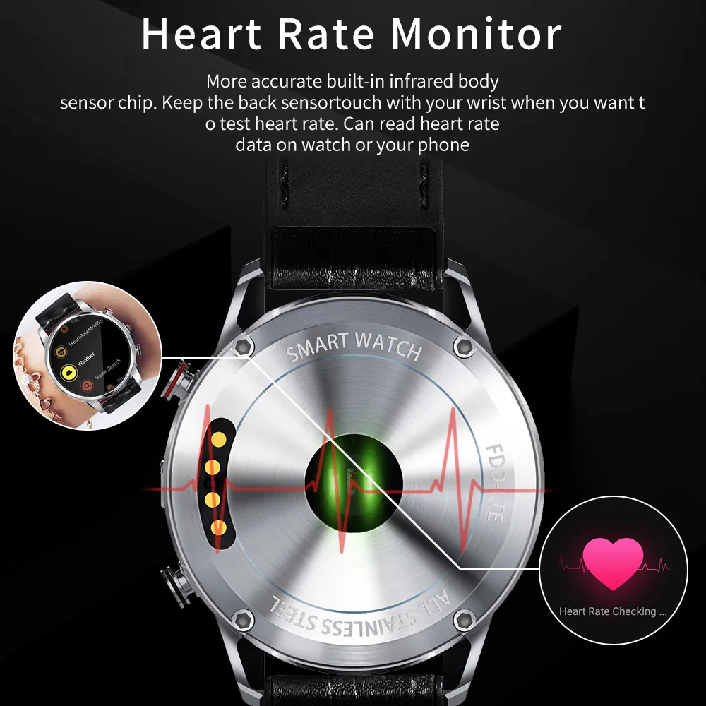 696 X7 4G Smart Watch Sport Smartwatch For Men Women Fitness Heart Rate Watch 1.39 inch MTK6739 Android 7.1 For Android&IOS