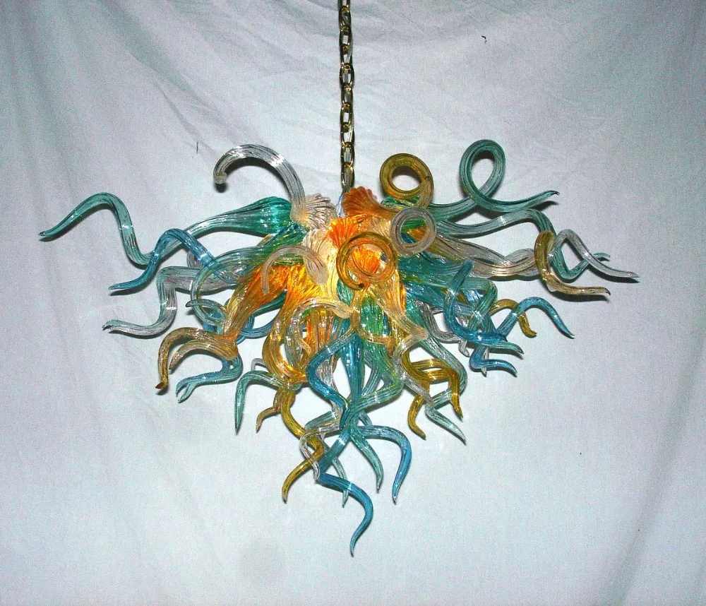

Small Size Hand Blown Glass Style Chandelier LED Lighting Fixture