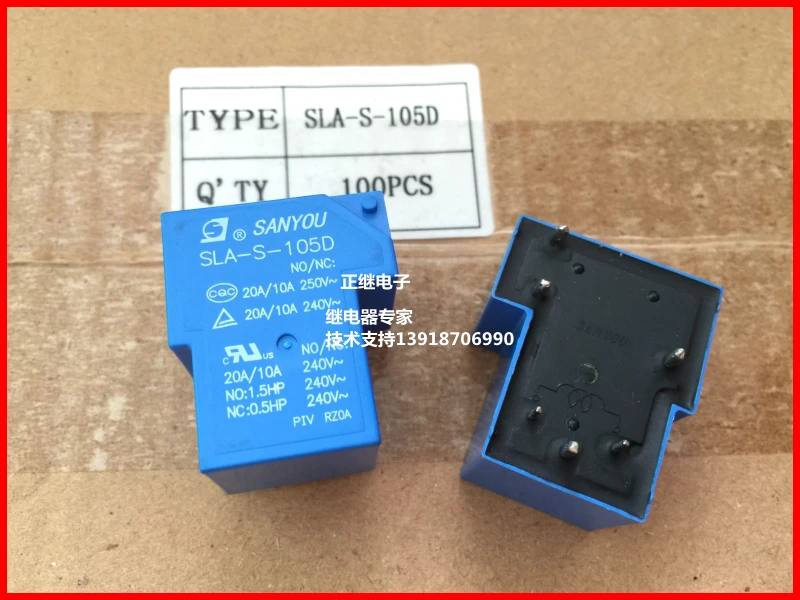 2pcs/lot New and original Relay SLA S 105D 1 normally open 1 normally