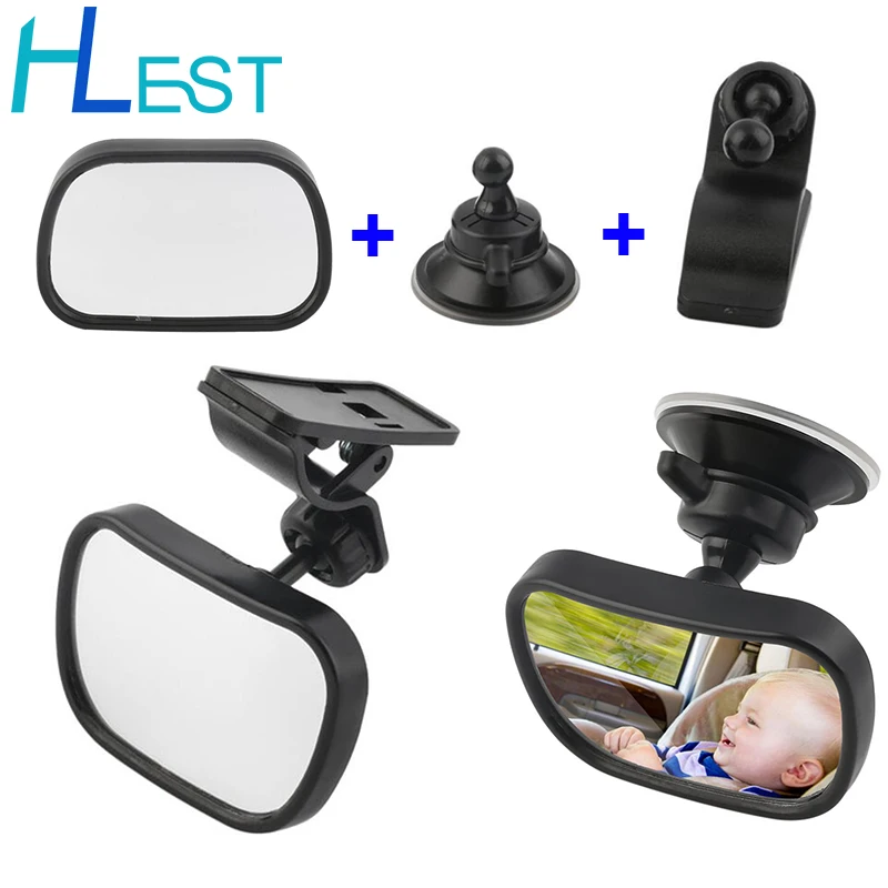 Car Safety Back Seat rearview Baby View Mirror 2 in 1 Adjustable Baby