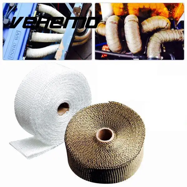 Vehemo 5M Exhaust Pipe Heat Shield Wrap Tape For Car Truck Intake