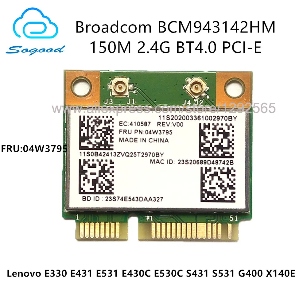 Беспроводной адаптер для Broadcom BCM943142HM BCM4312 WiFi Bluetooth 4 0 Беспроводная карта Lenovo E330 E431