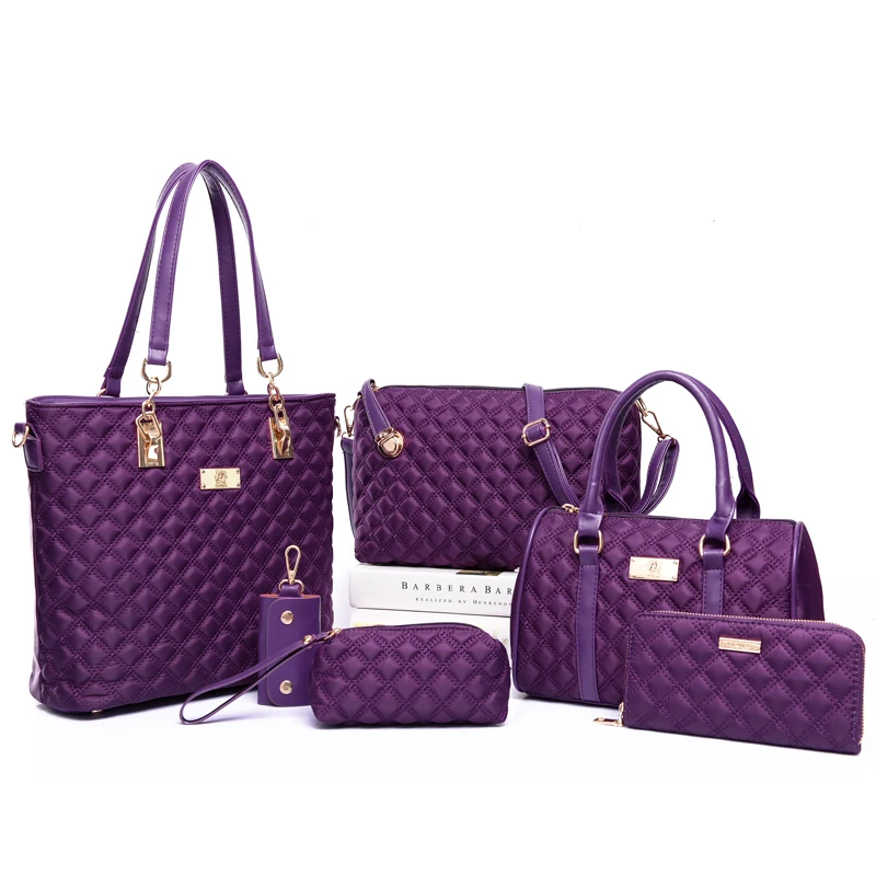 6pcs Women Bag Set Nylon Handbags HTB1ZJFCaEvrK1RjSszfq6xJNVXa6 - 6pcs Women Bag Set Nylon Handbags