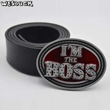 

5 PCS MOQ WesBuck Brand Fashion Belt Buckles for Men Women Cool Buckles Metal Cowboy Cowgirl Western Round buckle With PU Belt