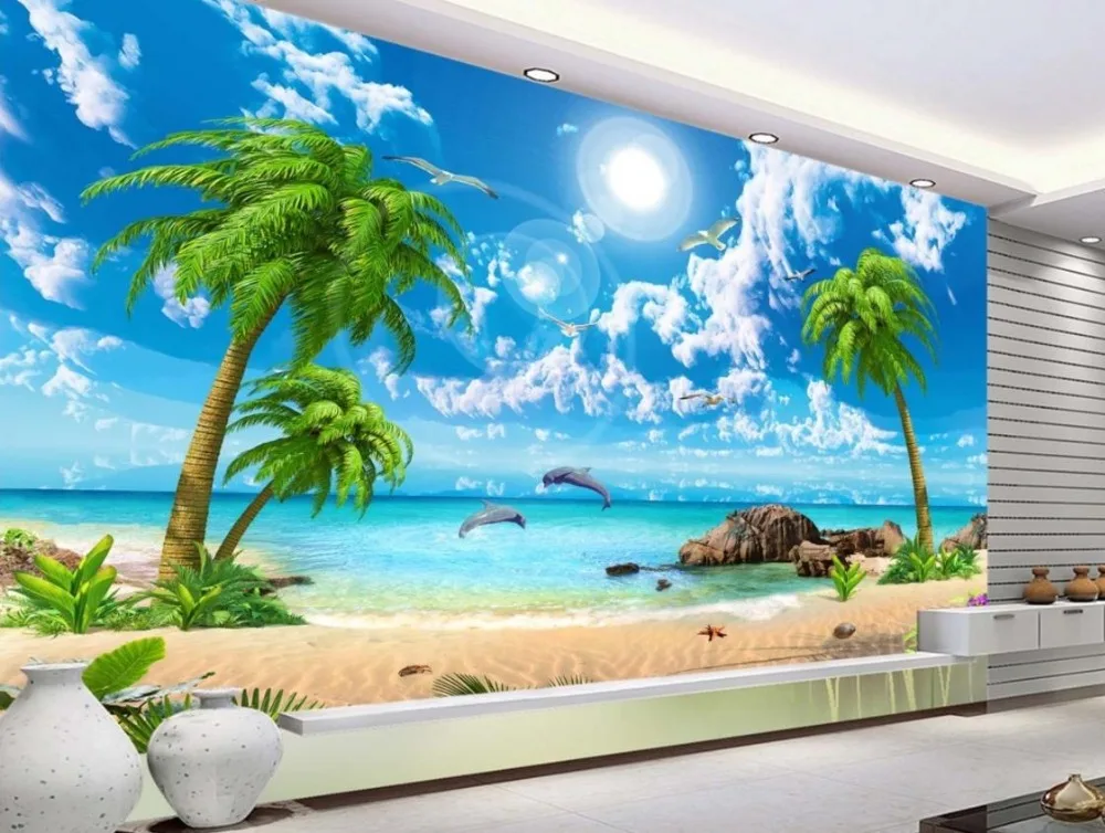 Papier Peint Paysage Pour Murs Papier Peint 3d Personnalise Sea