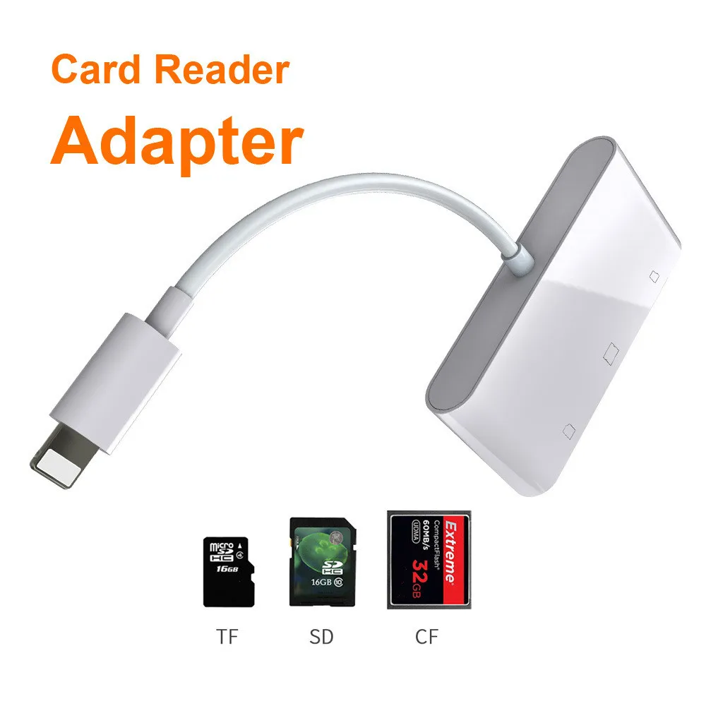 6 в 1 SD TF CF SDHC XD M2 Card Reader зарядки адаптер для IPhone XS MAX XR 3 в 1 SD TF CF Card Reader для IPhone X 5S 6 7 8 P