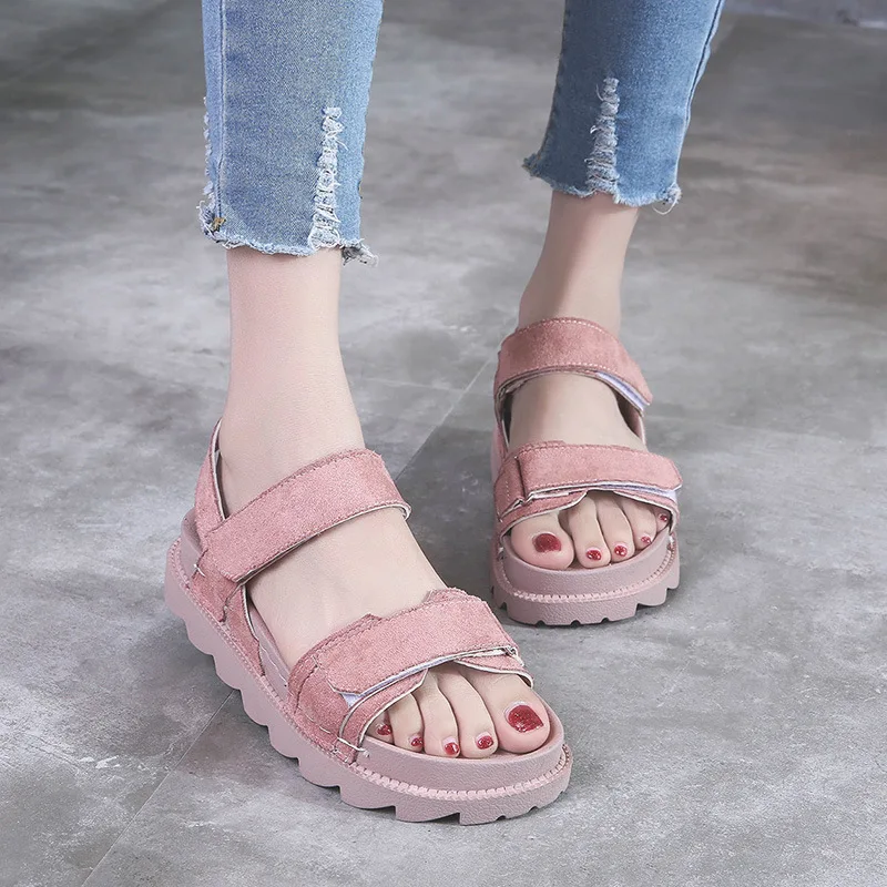

Summer's New Flat-soled Magic Shoes with Thick Soles and Comfortable Anti-skid Sandals