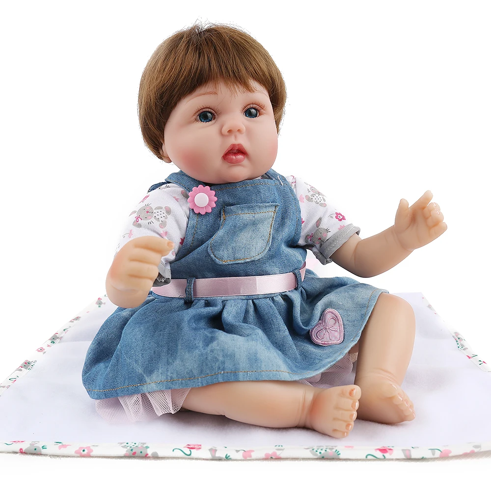 NPKDOLL 16 дюймов 40 см Кукла Реборн детские игрушки для девочек мягкие силиконовые