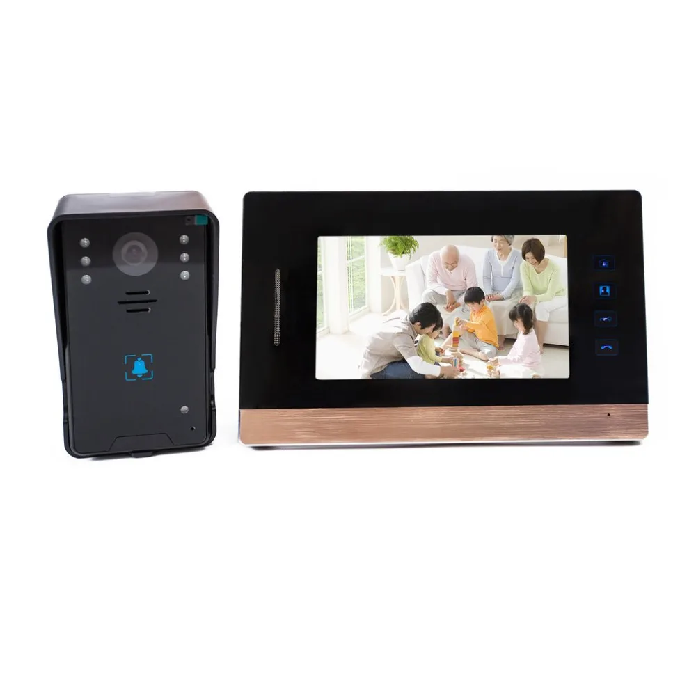 

2018 7-Inch Screen Wired Visual Doorbell Infrared Night Vision Door Bell Video Intercom Door Phone Home Security