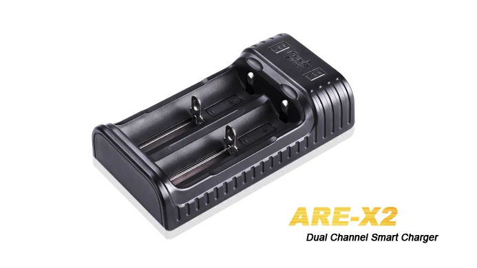 

free shipping 2016 Fenix ARE-X2 Slot Intelligent Lithium Battery Charger For 18650 26650 16340 14500 Battery