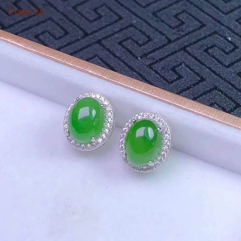 Сертифицированные подвескаиз натурального камня jade Jasper инкрустированные стерлингового серебра 925 пробы ручной работы счастливые серьги с нефритом зеленый высокое качество чудесные подарки