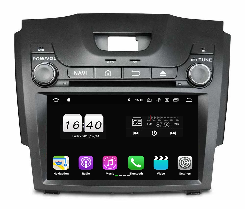 Perfect 2 din 8" Android 8.1 Car Radio DVD GPS Multimedia Head Unit for Chevrolet S10 Isuzu D-Max With 2GB RAM BT WIFI Mirror-link USB 1