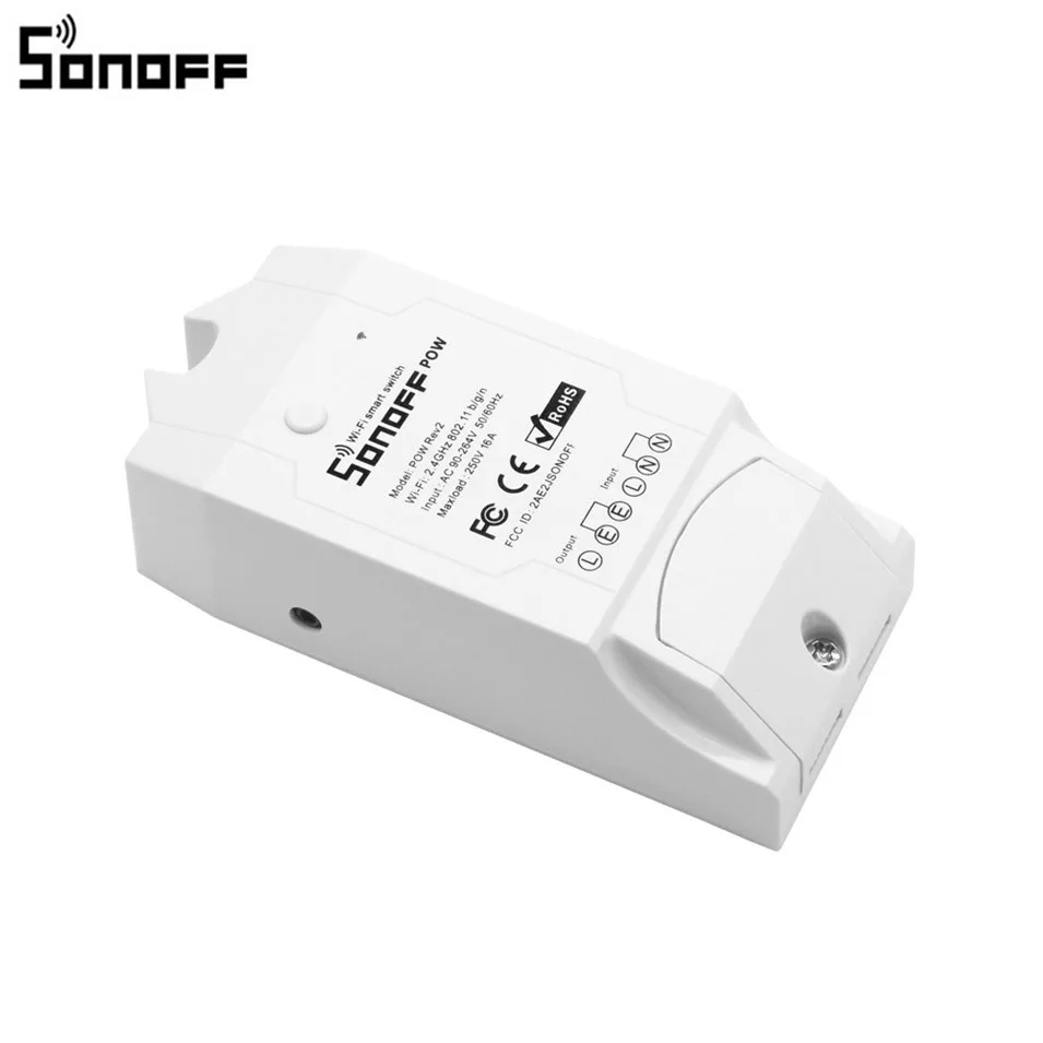 Умный Wi Fi выключатель Sonoff Pow R2 контроллер с мониторингом мощности в режиме