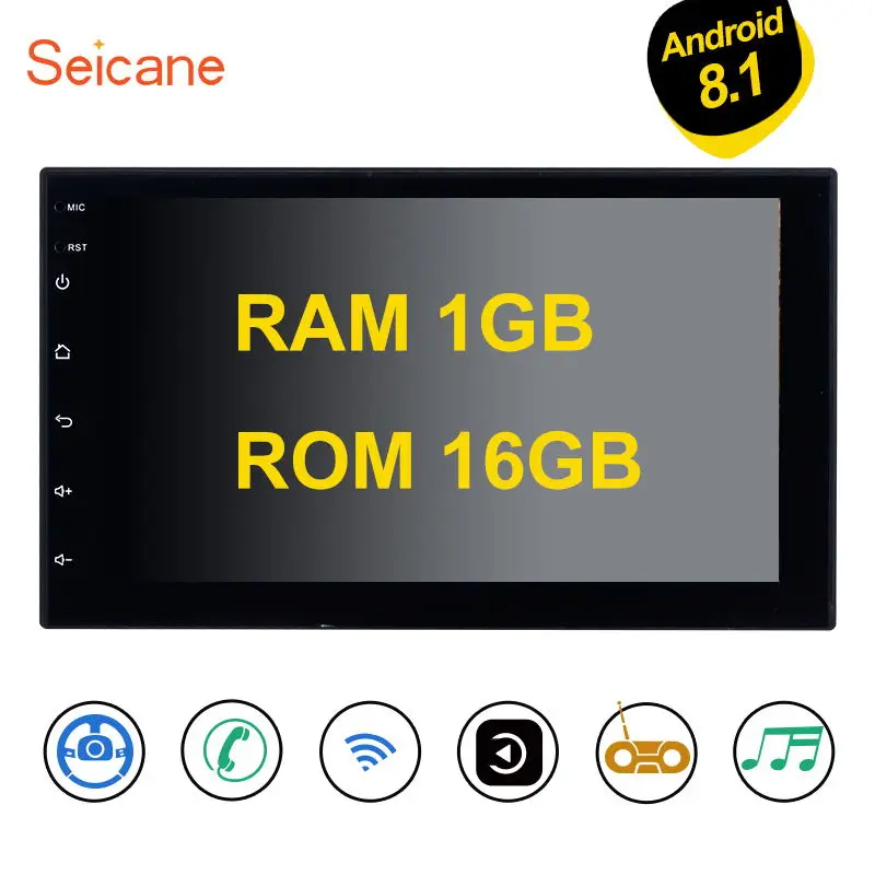  RAM 1GB+ROM 16GB Universal Android 8.1 For NISSAN TOYOTA VW Hyundai Suzuki Honda Car Autostereo 2Di
