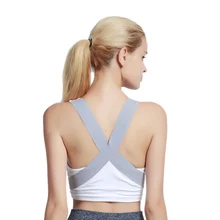 Женский спортивный жилет для йоги, ударопрочный дизайн бандо, крестообразная спина, тренажерный зал, нижнее белье для бодибилдинга, быстросохнущий, SCL018