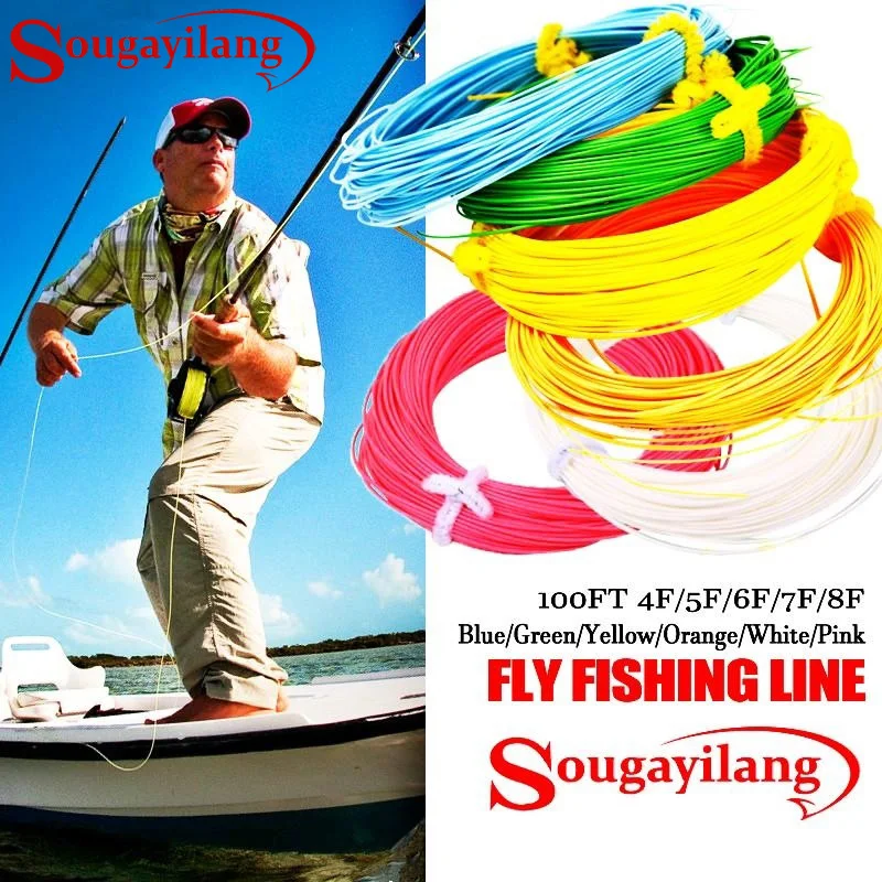 

Sougayilang Maximumcatch 100FT Length Maximumcatch Fly Fishing Line Forward Floating 4F/5F/6F/7F/8F Weight Fly Fishing Line