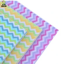 Принт в полоску полиэстеровый фетр ткань Ручное шитье для поделок материал для домашнего декора Толщина 1 мм смешанных 12 шт., 15x15 см N-12S1