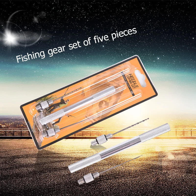 

5Pcs Fishing Tackle Aluminium Alloy Stainless Steel Bait Needle With Carp Fishing Accessories XR-Hot
