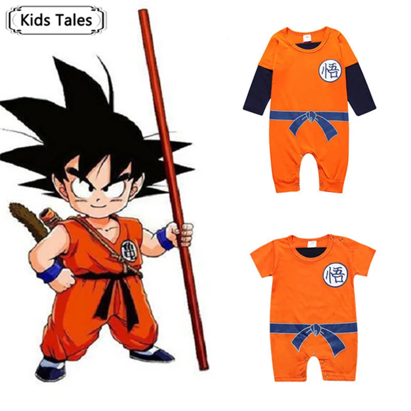 Baby Jungen Goku Strampelanzug Baby Strampler Infantile Overall Partei Sets 