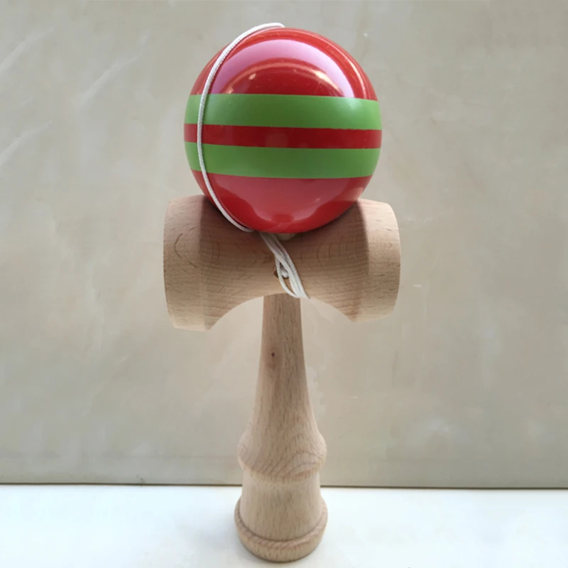 Привлекательный шар Kendama 18 см PU paint умелый шар для жонглирования Игрушки японские традиционные игрушки для снятия стресса деревянные игрушки случайный цвет