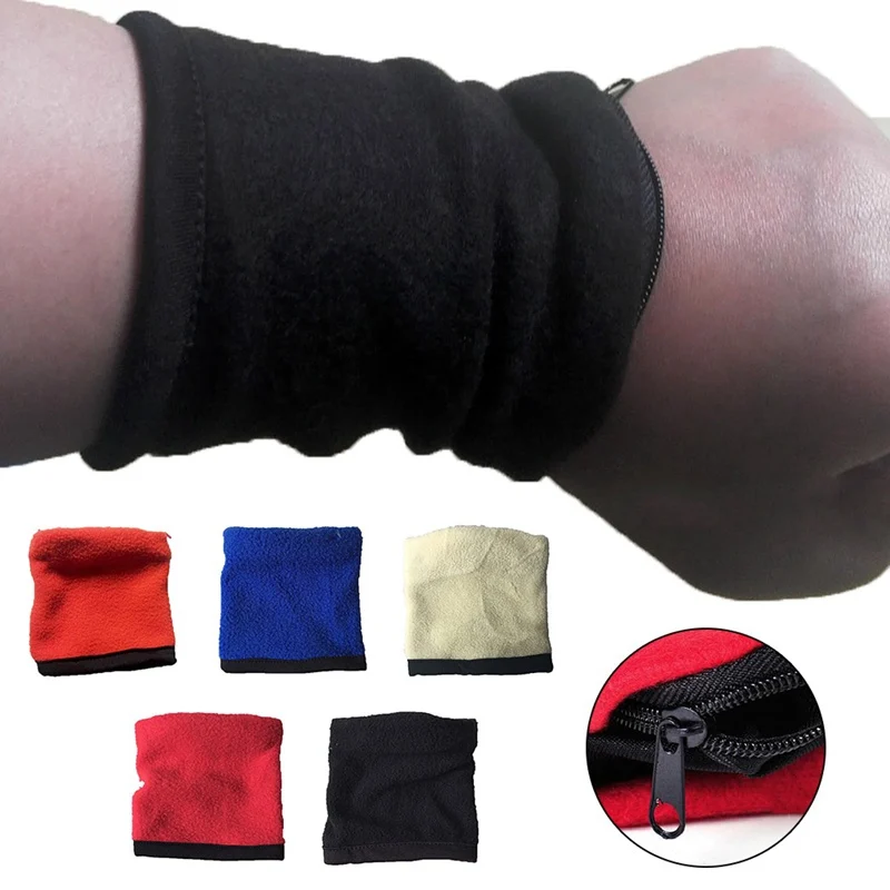 

Zipper Wrist Wallet Pouch Running Sports Arm Band Bag For Key Card Storage Bag Case Badminton Basketball Wristband Sweatband