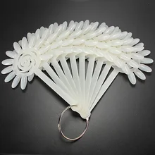 120 False Tips Nail Art Design Acrylic Polish Board Practice Rose Fan Stickers Wheel Display Polish Color Tools