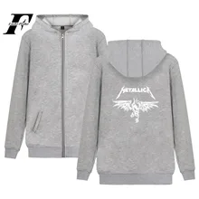 LUCKYFRIDAYF Metallica Hoodie Zipper Heavy Metal Sweatshirt Rock Band Coat Music Jacket Plus Size Women Fashion For Girls 4XL