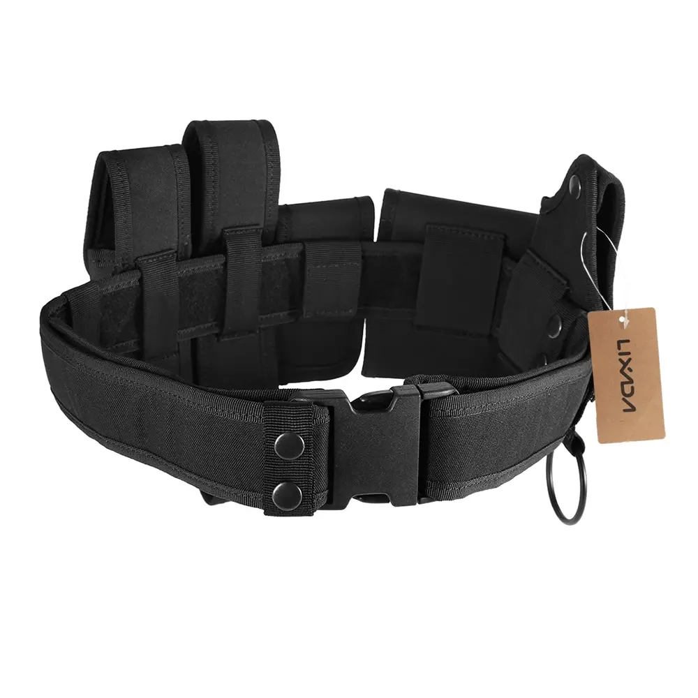 

LixadaTactical Waist Belt Law Enforcement Modular Equipment Police Security Duty Utility Military Belt with Pouches Holster Gear