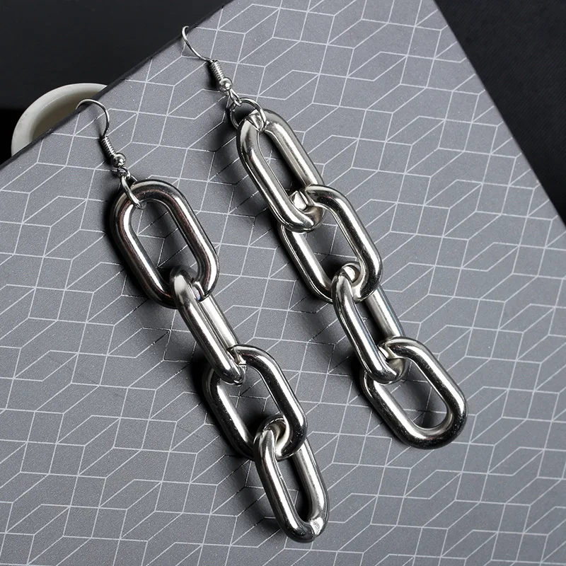 

Ufavoirte Jewelry Zinc Alloy Thick Link Chain Dangle Earrings For Women