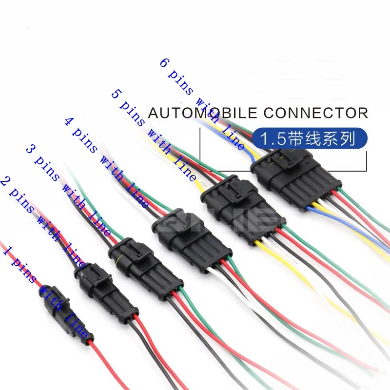 Automotive wiring harness plug waterproof connector with plug in