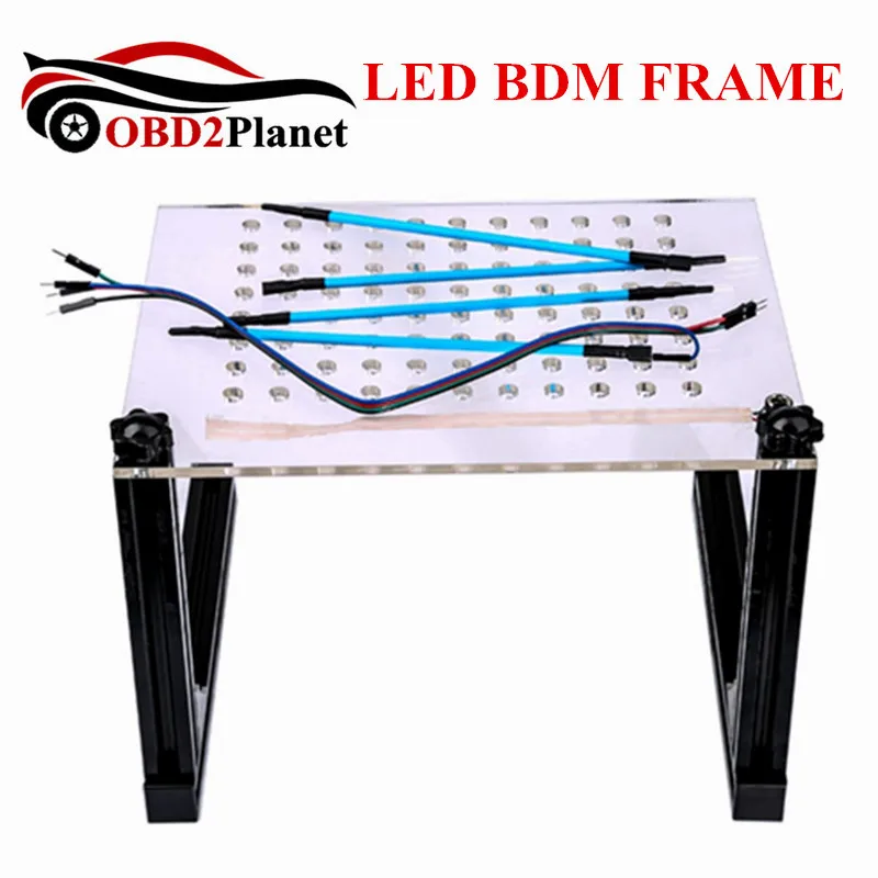 

New Design LED BDM Frame Acrylic ECU Programmer Tool Full Set BDM Frame With 4Pcs Probe Pens For KTAG KESS V2 Fgtech BDM100