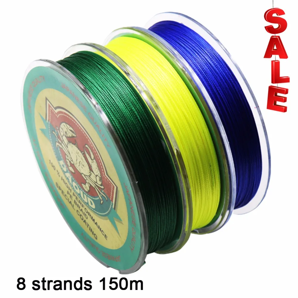 

Daoud SuperPower 8 Strands Braided Fishing Line 150m Abrasion Resistant Braid Fishing Line PE Strong Multifilament Fish Line