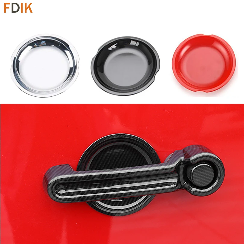 

Chrome/Red/Carbon Fiber Exterior Door Handle Bowl Cover Trim Protector Guard for Jeep Wrangler JK 4-Door & 2-Door 2007-2017