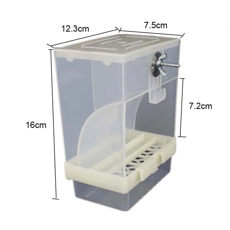 Кормушка для птиц, подвешиваемый попугай, автоматическая подача всплеск, голубь, автоматическая кормушка акриловый контейнер для еды, товары для птиц - Цвет: With screws big