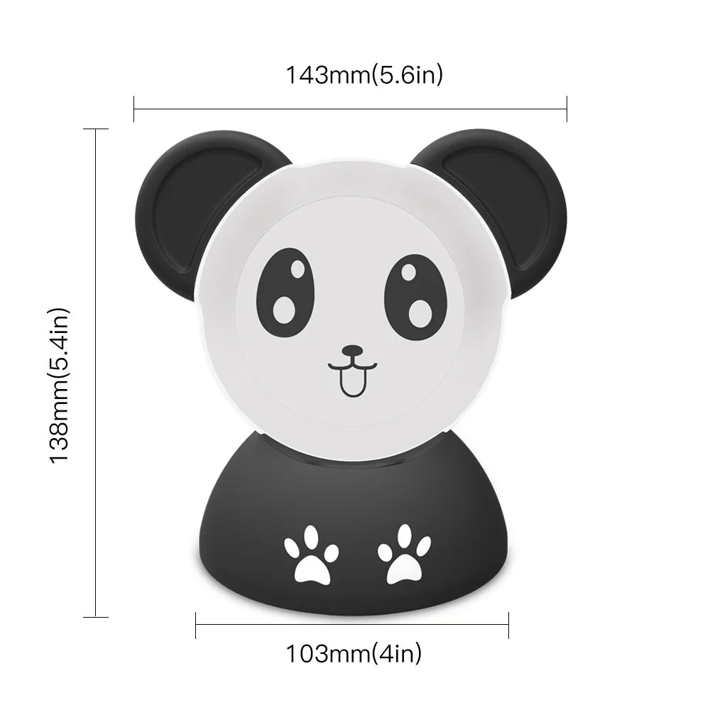 Совместимость с Amazon Echo Dot 3 базовое крепление профессиональная панда Нескользящая Настольная подставка держатель для Echo Dot 3-го поколения динамик - Цвет: Черный