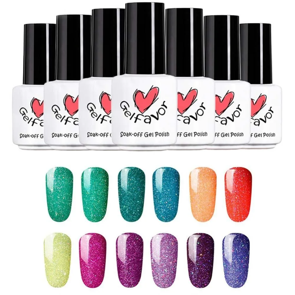 

Gelfavor spider Gel Nail Polish Set For Manicure Hybrid Nail Varnish 7ML UV Semi Permanent Builder Base Top For Nails Cuticle