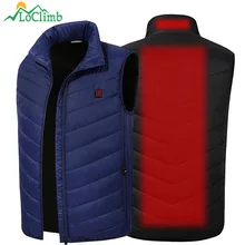 LoClimb мужской жилет с подогревом с USB, мужская зимняя куртка с подогревом для катания на лыжах, мужская верхняя одежда для пеших прогулок, теплый самонагревающийся жилет AM356