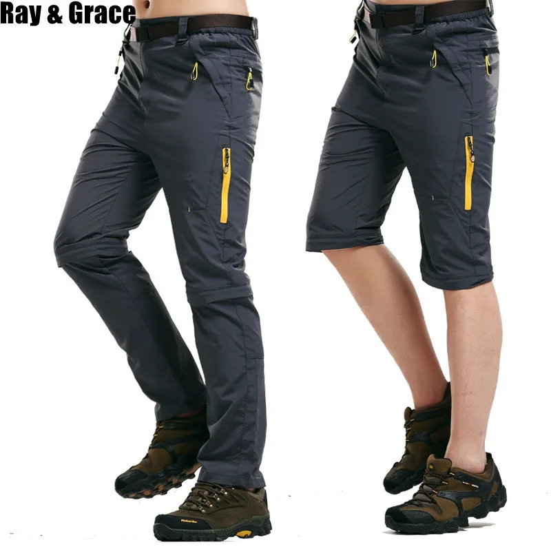 RAY GRACE de verano al aire libre pantalones de senderismo hombres extraíble transpirable Deporte Pantalones de secado rápido ciclismo pesca senderismo escalada Shorts RAY GRACE de verano al aire libre pantalones de senderismo hombres extraíble transpirable Deporte Pantalones de secado rápido ciclismo pesca senderismo escalada Shorts